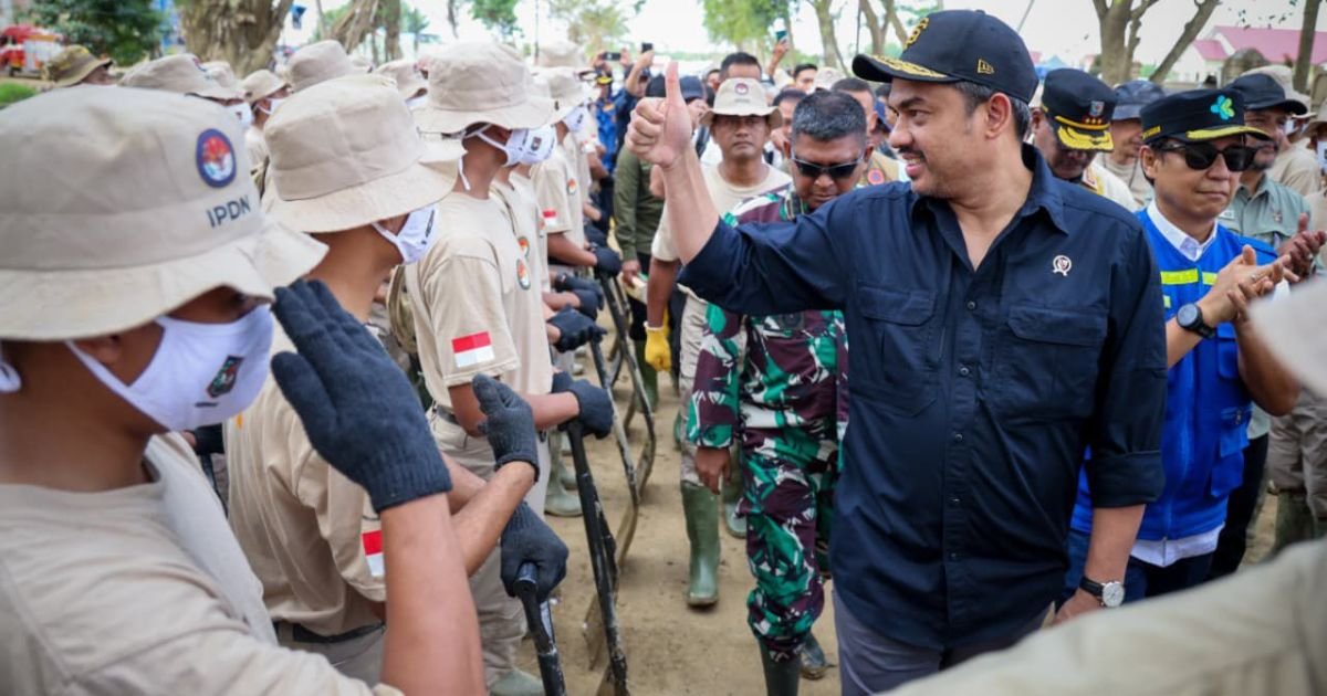 Menteri Maman saat menghadiri Apel Bersama Praja IPDN, Relawan Tenaga Kesehatan (Nakes), dan Pendamping UMKM di Kantor Bupati Aceh Tamiang, Senin (5/1/2026).