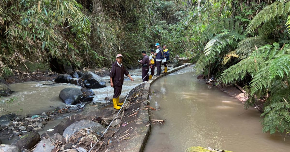 Jaga Konsistensi Jaringan Irigasi, UPTD DPU Kabupaten Sukabumi Wilayah I Telusuri DI Cikerecek