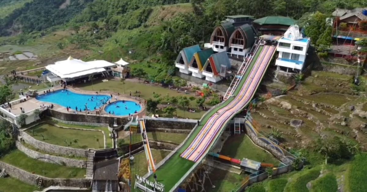 Destinasi wisatawan Villa Khayangan di Sukamakmur Kabupaten Bogor. Foto Drone(Ipul)