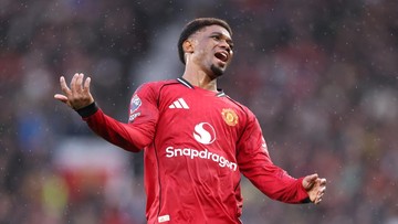 Amad Diallo disarankan diparkir Michael Carrick saat Man United menjamu Crystal Palace. (Foto: Marc Atkins/Getty Images)