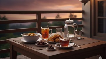 Ilustrasi buka puasa (Foto: Gemini AI)