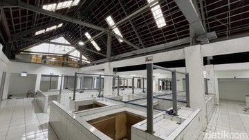 Kondisi Pasar Lembursitu, Kota Sukabumi (Foto: Siti Fatimah/detikJabar).