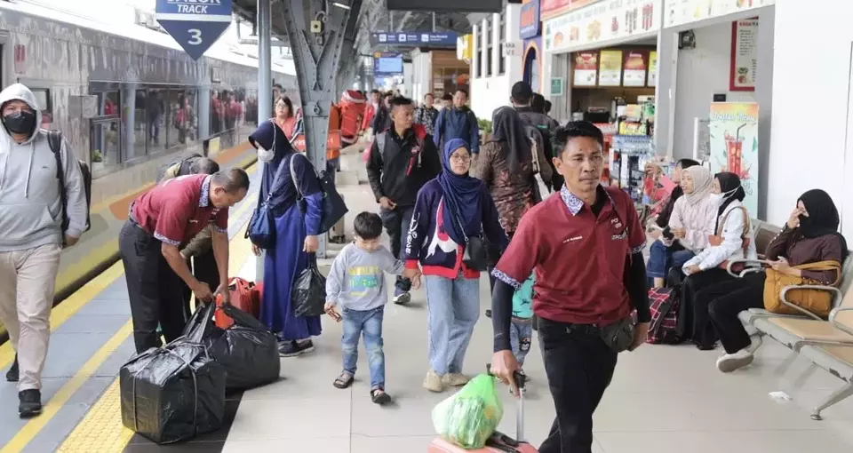 KAI Daop 1 mencatat sebanyak 541.000 tiket telah terjual untuk periode keberangkatan 11 Maret hingga 1 April 2026 dari Stasiun Gambir dan Stasiun Pasar Senen. (KAI Daop 1 Jakarta)