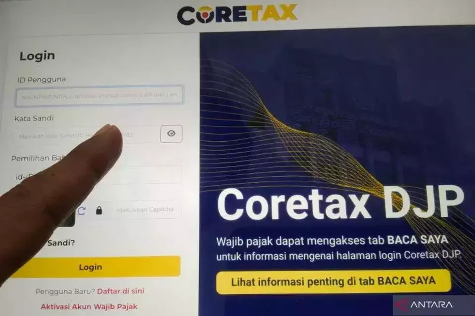 Coretax Dirjen Pajak. (Antara/Ant)