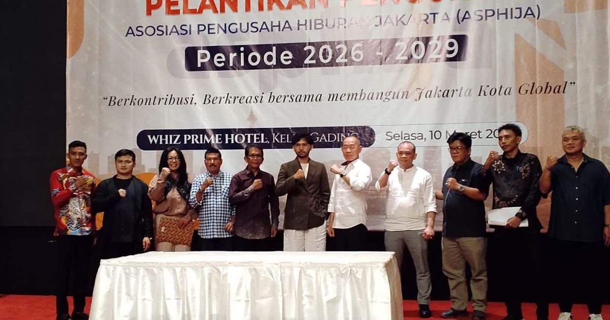 Pengurus ASPIJA 2026-2029 resmi dilantik di Jakarta Utara. Simak misi besar Kukuh Prabowo dalam membawa industri hiburan Jakarta bersaing di level internasional. (Foto: ist)