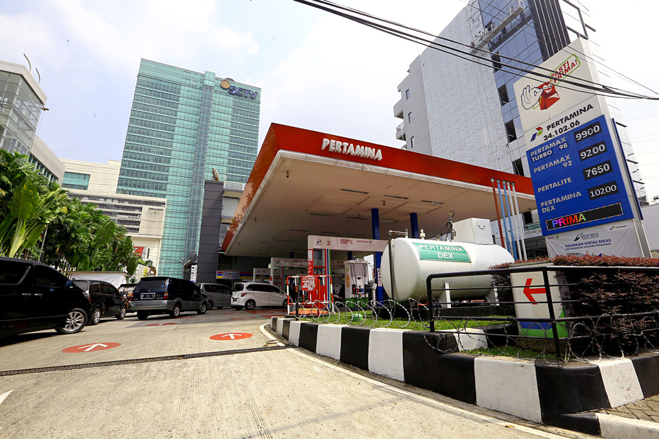 Ilustrasi SPBU milik Pertamina. (Suara Pembaruan/Ruht Semiono)