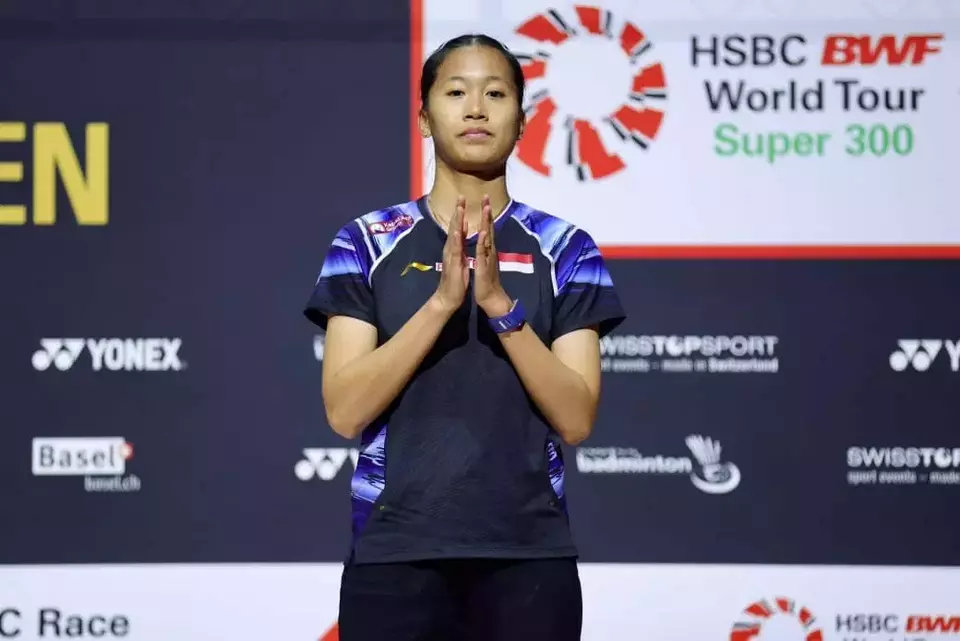 Putri Kusuma Wardani harus puas menjadi runner-up Swiss Open 2026 setelah kalah dari Supanida Katethong. (Istimewa/Dok PBSI)