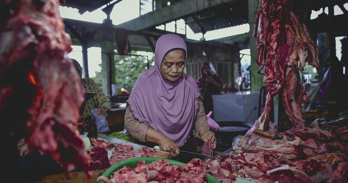 Ilustrasi Pasar Daging Tradisional (Foto Pexels)