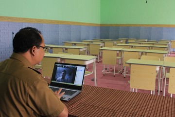 Ilustrasi belajar daring Foto: ANTARA FOTO/AULIYA RAHMAN