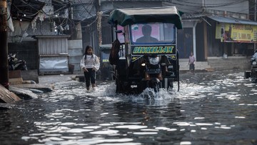 Ilustrasi banjir pesisir (Foto: ANTARA FOTO/Bayu Pratama S)