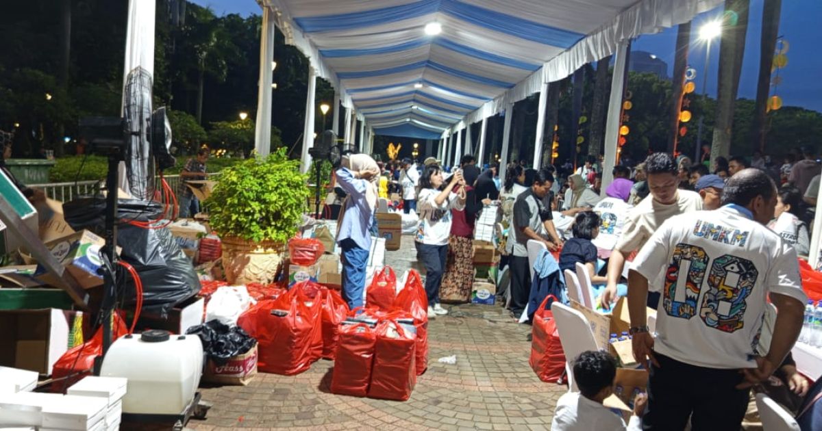 Bazar rakyat yang digelar di kawasan Monumen Nasional (Monas), Sabtu (28/03/2026),Foto, Lexi.