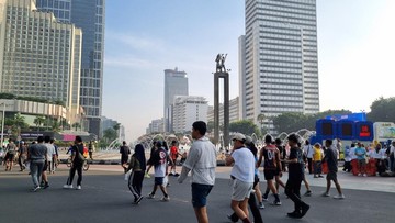 Antusias warga padati CFD Bundaran HI usai libur Lebaran. (Foto: Taufiq Syarifudin).