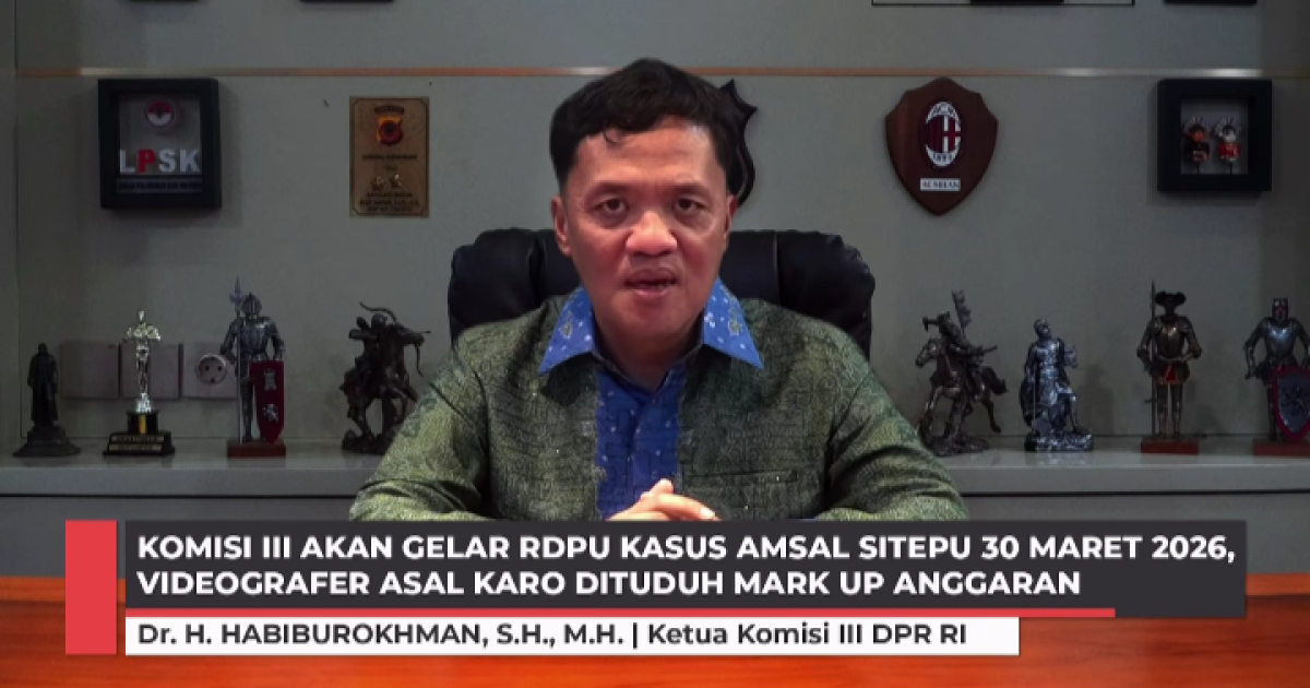 Komisi III DPR RI Gelar RDPU Kasus Videografer Amsal Sitepu, Soroti Dugaan Ketidakadilan