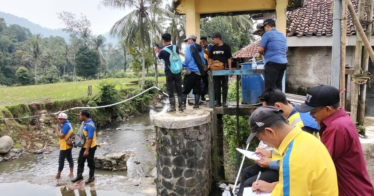 UPTD Irigasi Jasinga Tinjau Kerusakan Bendungan Lewi Tundun