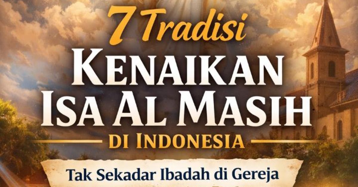 Ilustrasi tradisi Kenaikan Isa Al Masih di Indonesia (foto: AI)