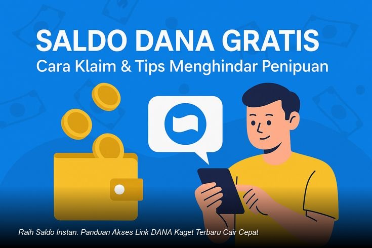 Tampilan notifikasi saldo DANA yang baru diterima melalui tautan kejutan di layar ponsel pintar.