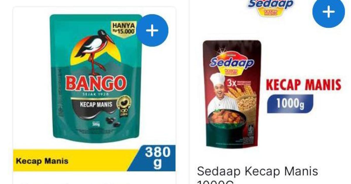 Ilustrasi daftar harga kecap di Indomaret (foto: Aplikasi Klik Indomaret)