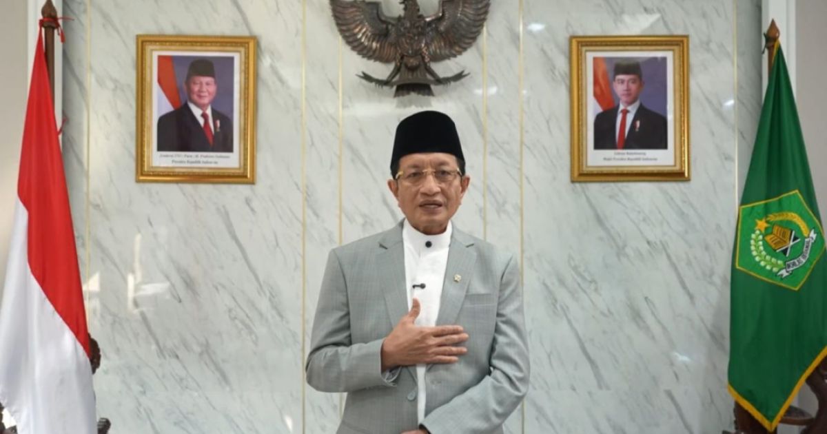 Menteri Agama Nasaruddin Umar menyampaikan ucapan Selamat Hari Raya Paskah 2026.(Lek).