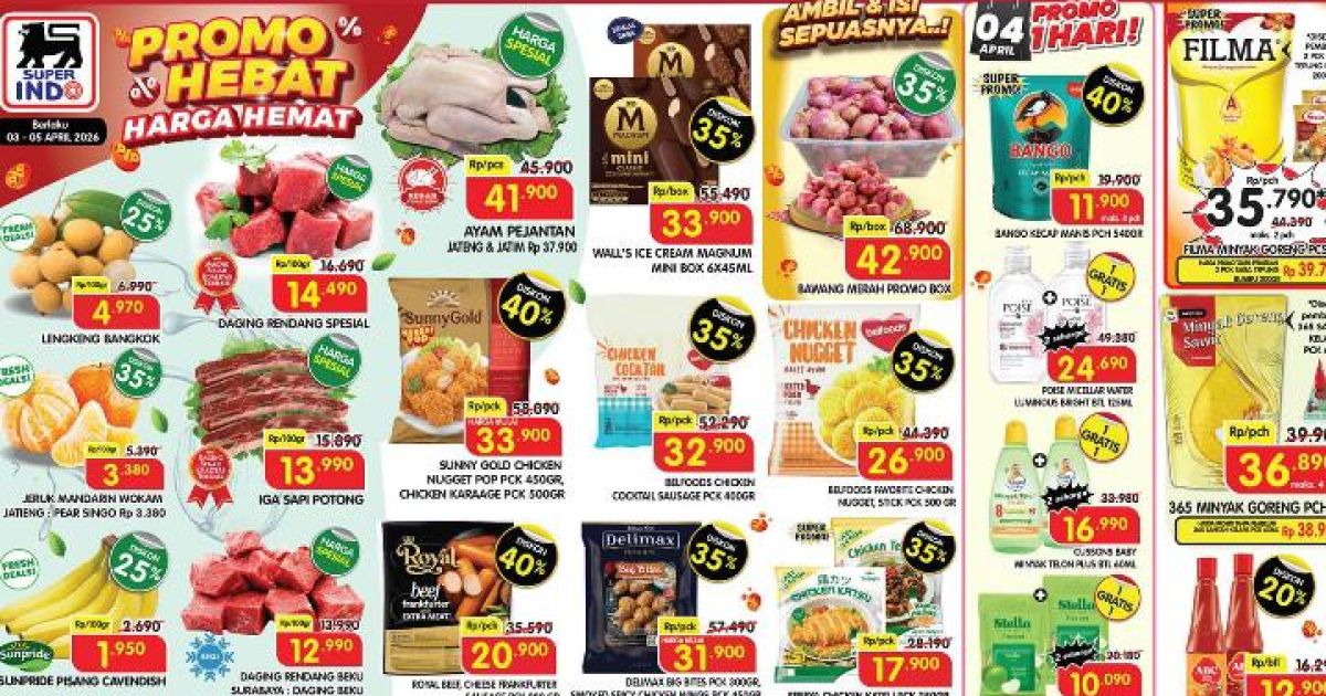 Ilustrasi promo Superindo 3–5 April 2026 (dok. Superindo)