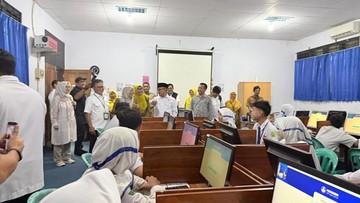 TKA di SMPN 2 Curug Tangerang, Ditinjau Langsung Mendikdasmen pada Senin (6/4/2026). Foto: Cicin Yulianti/detikcom