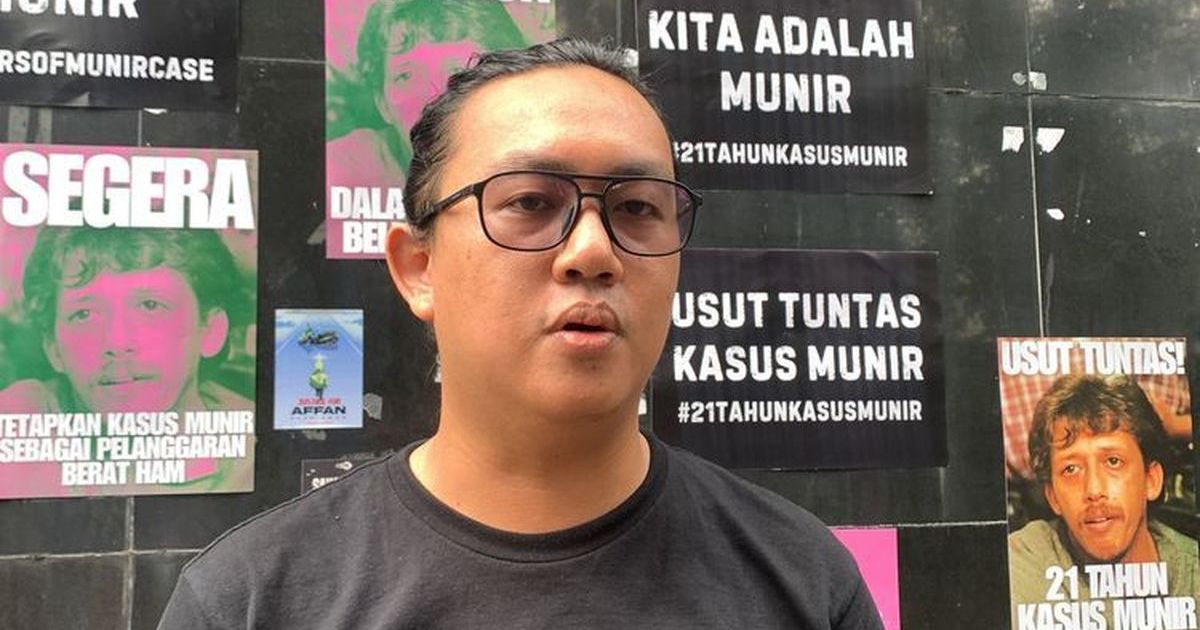 Wakil Koordinator Bidang Eksternal KontraS Andrie Yunus saat di Gedung YLBHI, Jakarta Pusat pada Senin, 8 September 2025. (Foto KOMPAS.com/FIRDA JANATI)