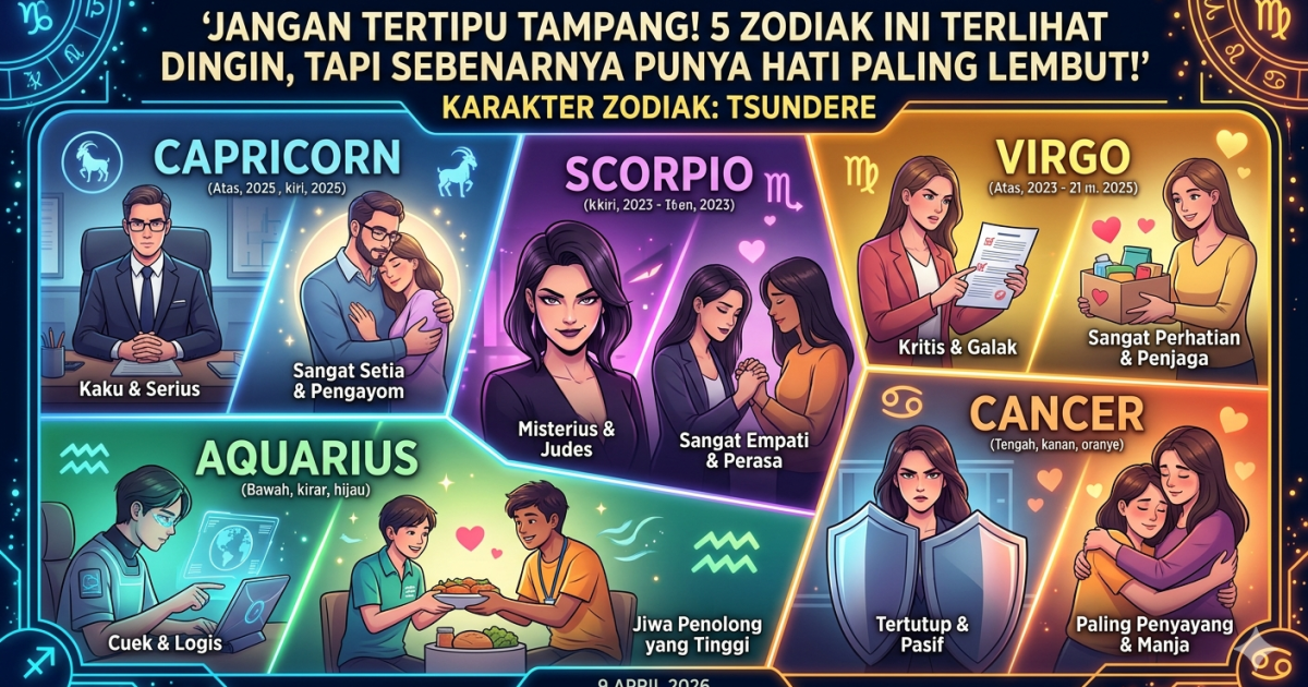 5 Zodiak Ini Terlihat Dingin, Tapi Sebenarnya Punya Hati Paling Lembut