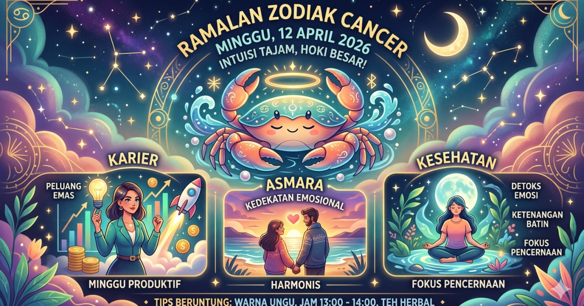 Ramalan Zodiak Cancer Besok Minggu 12 April 2026