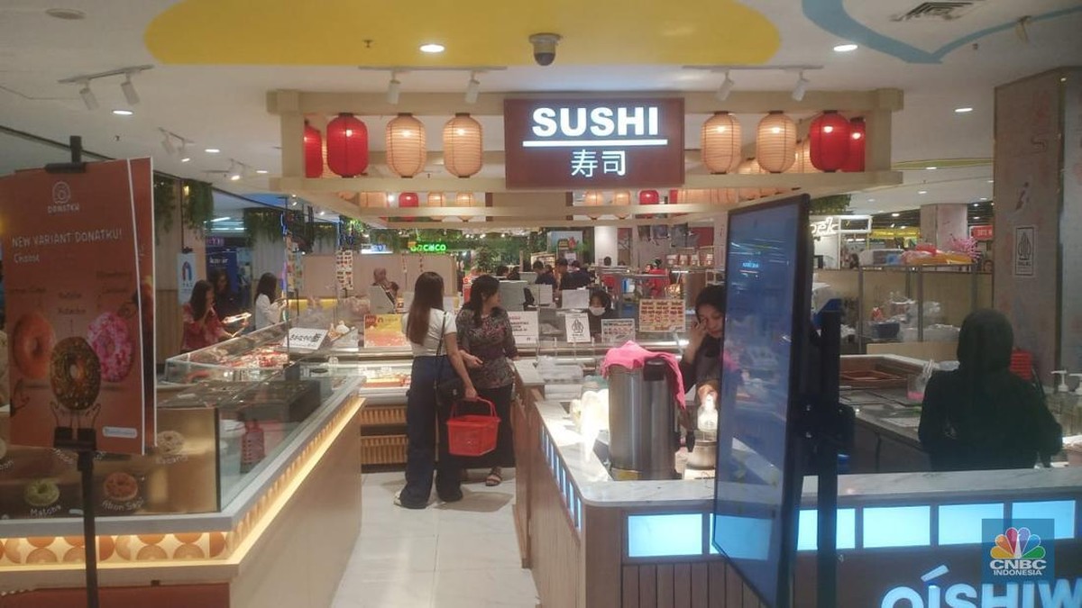 Foto: Fresh oishiwa di Transmart Kokas, Minggu, 18/1. (CNBC Indonesia/Elga)