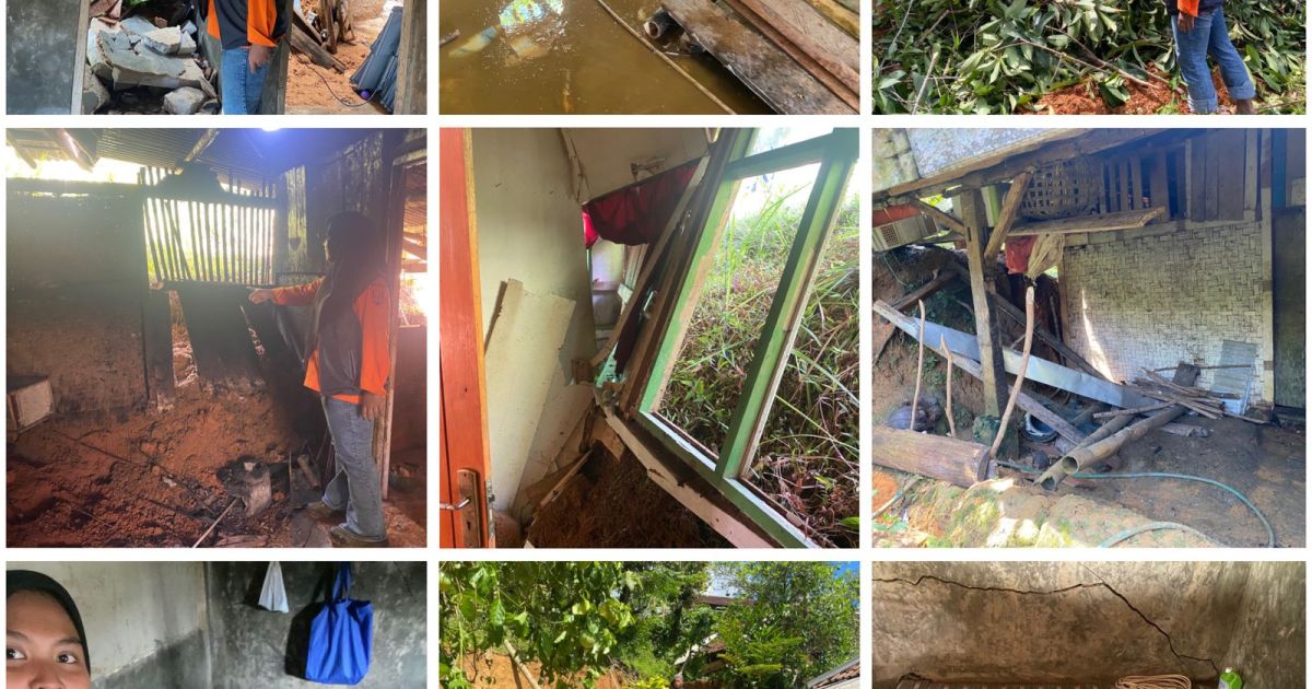 Malam Mencekam di Kalibunder, Hujan Deras Picu Longsor dan Tanah Bergerak.