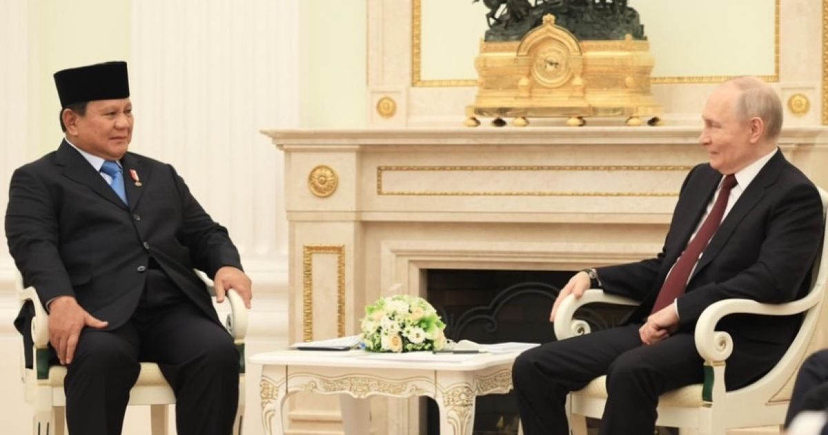 Presiden Republik Indonesia, Prabowo Subianto, melakukan kunjungan kenegaraan ke Moskow untuk bertemu dengan Presiden Rusia, Vladimir Putin, di Istana Kremlin pada Senin (13/4/2026)/Foto: Setpres RI