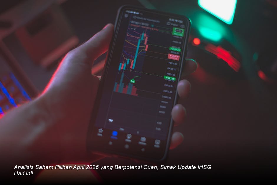 Chart candle-stick berwarna hijau yang menunjukkan tren kenaikan didominasi oleh sektor perbankan di suasana bursa saham modern.