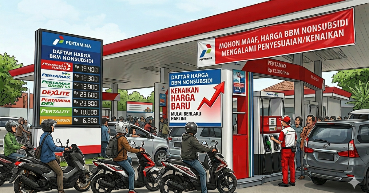 Ilustrasi harga BBM terbaru hari ini (foto: Gemini / Dayfri)