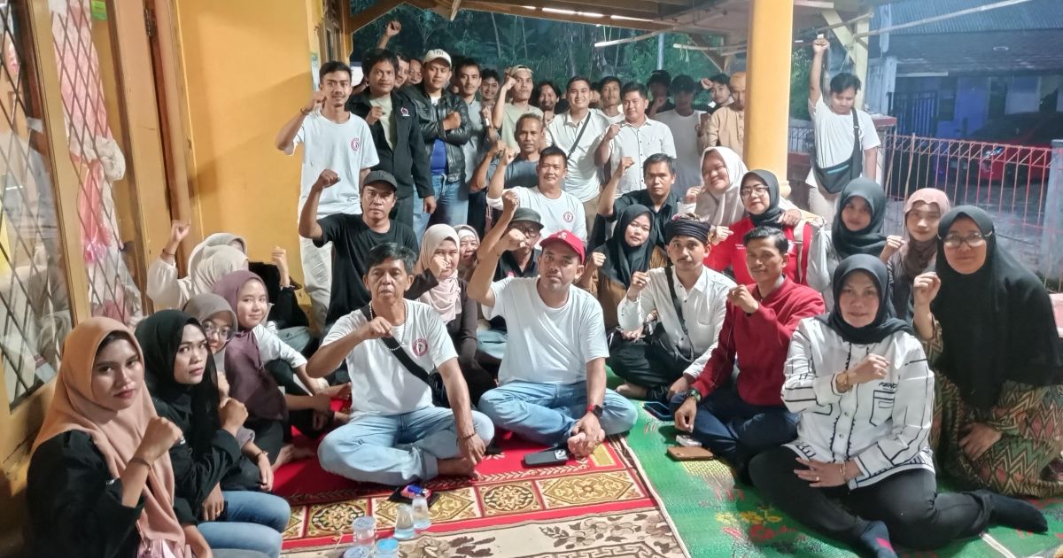 Dewan Pimpinan Cabang Posko Perjuangan Rakyat (Pospera) Kecamatan Cigudeg, Kabupaten Bogor bagian barat, menggelar kegiatan halal bihalal, halaman SMK Pajajaran, Kampung Ciuncal, Desa Cigudeg. (Dede Surya)