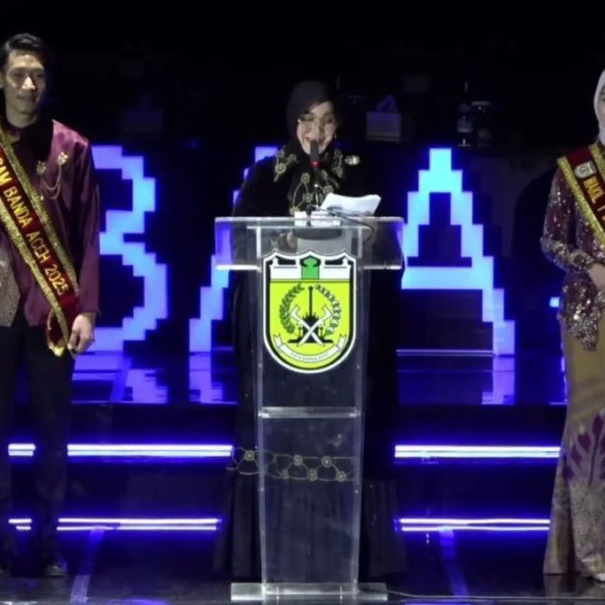 Foto: Wali Kota Illiza Sa'aduddin Djamal perkenalkan program 'Banda Aceh Academy (BAA)' dalam perayaan HUT ke-821 Banda Aceh. (dok. Tangkapan Layar Video Siaran Langsung)