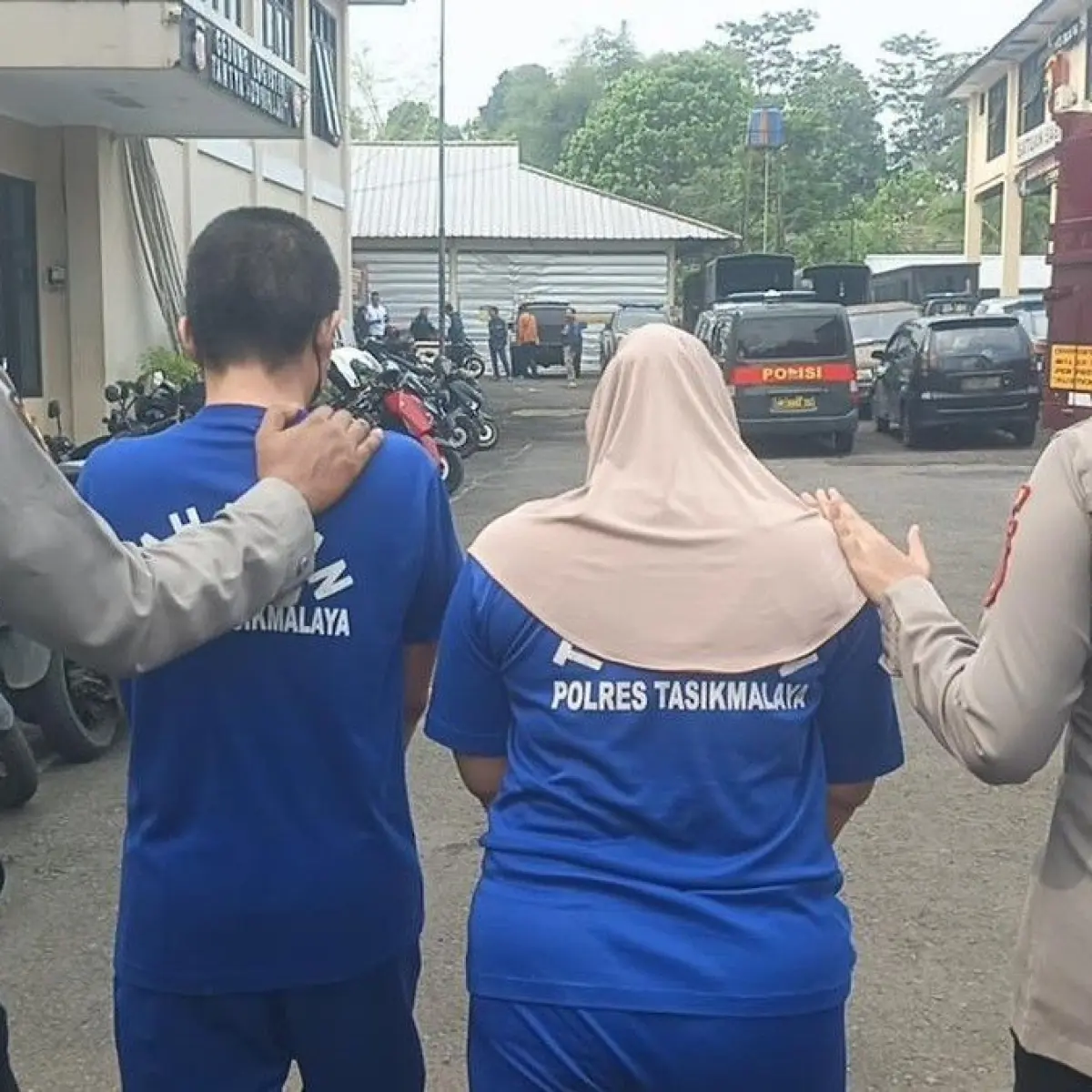 Pasutri pengedar sabu di Tasikmalaya. Foto: Deden Rahadian/detikJabar