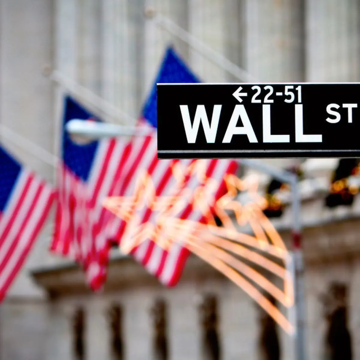 Ilustrasi bursa saham New York Stock Exchange (NYSE) atau Wall Street.(SHUTTERSTOCK/STUART MONK)