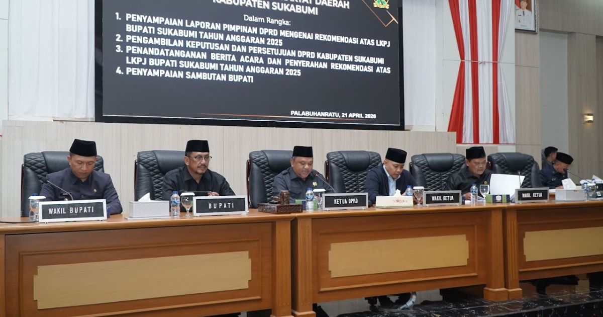 DPRD Kabupaten Sukabumi Serahkan Rekomendasi LKPJ 2025 kepada Bupati