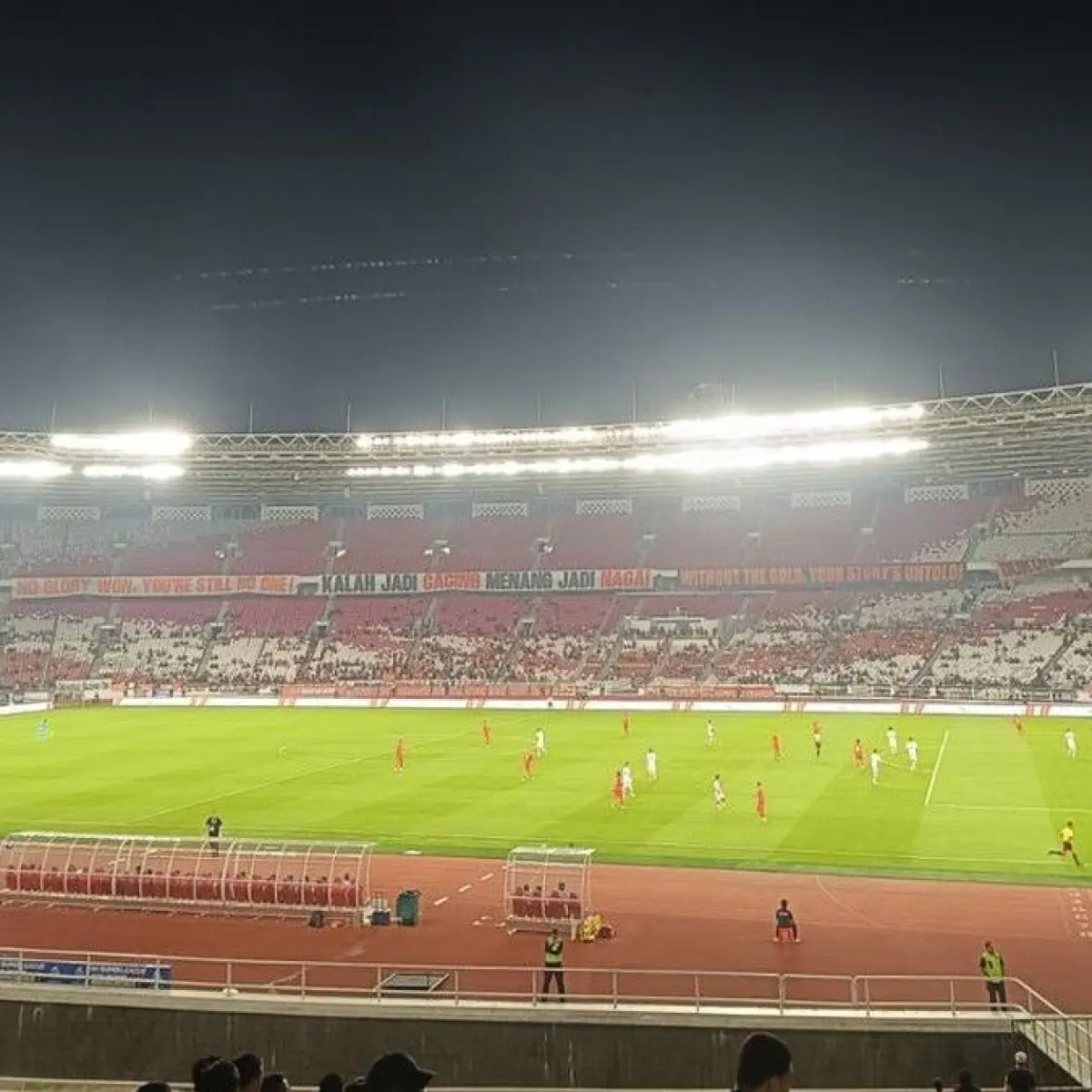 Persija Jakarta vs Persis Solo di SUGBK. (Foto: Muhammad Robbani/detikcom)