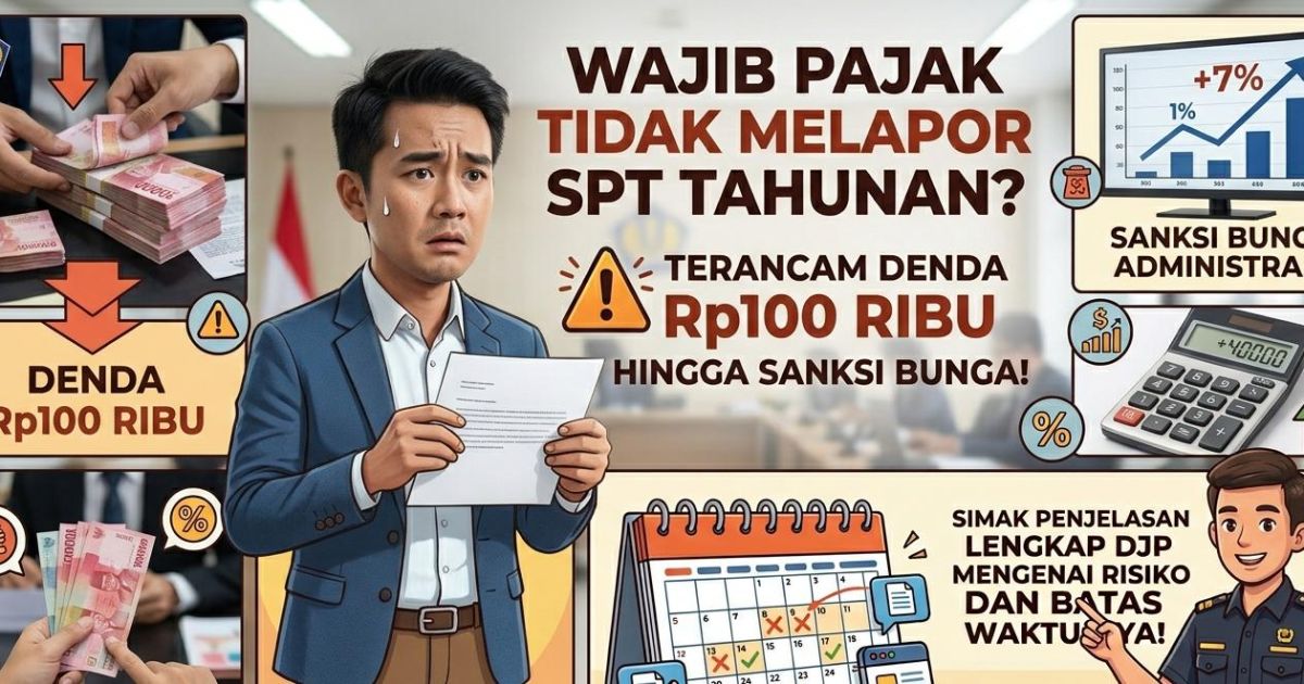 Ilustrasi Wajib pajak yang tidak melaporkan Surat Pemberitahuan (SPT) Tahunan. (Foto: Gemini/ Dayfri)
