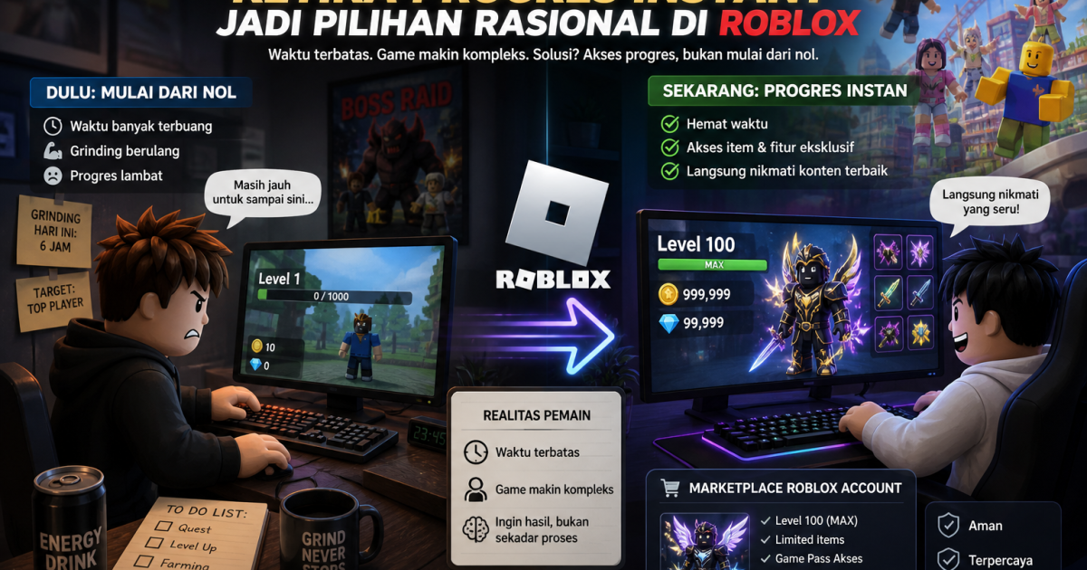 Perubahan Cara Main Game: Ketika Progres Instan Jadi Pilihan Rasional di Roblox