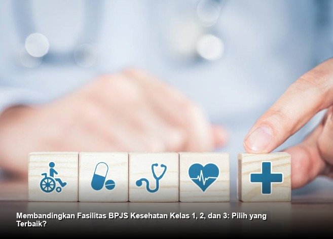 Ilustrasi perbandingan tiga jenis kamar rawat inap rumah sakit yang mewakili Kelas 1, 2, dan 3 BPJS Kesehatan.