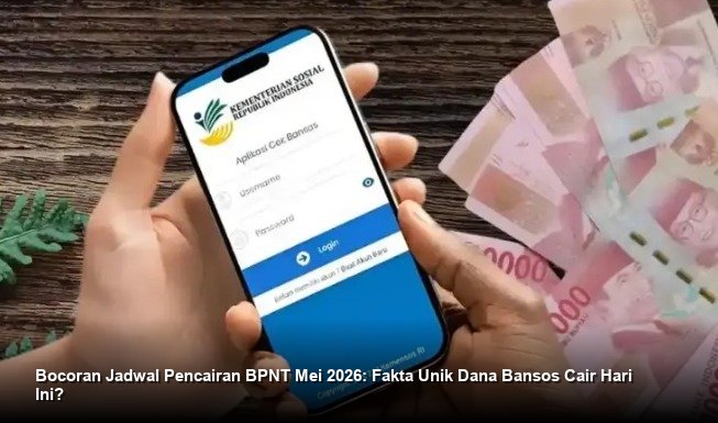 INFO RESMI KEMENSOS - Tampilan layar ponsel menunjukkan proses verifikasi data penerima bantuan sosial melalui laman resmi Kemensos.
