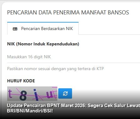 INFO RESMI KEMENSOS - Tampilan layar HP menunjukkan proses verifikasi data penerima bantuan sosial melalui situs resmi Kemensos.