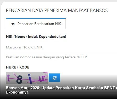 INFO RESMI KEMENSOS - Tampilan layar HP menunjukkan proses verifikasi data penerima bantuan sosial pada portal resmi Kemensos.