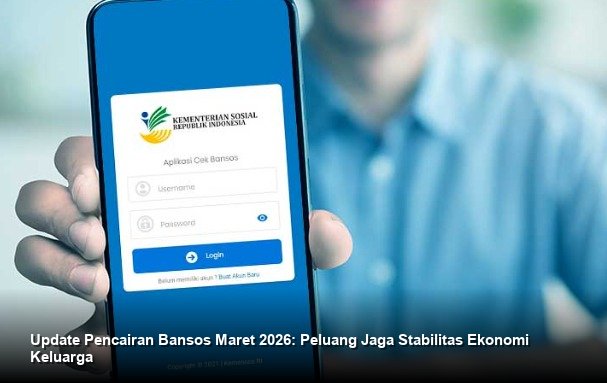 INFO RESMI KEMENSOS - Tampilan laman resmi cekbansos.kemensos.go.id di layar ponsel menunjukkan proses verifikasi data penerima bantuan.