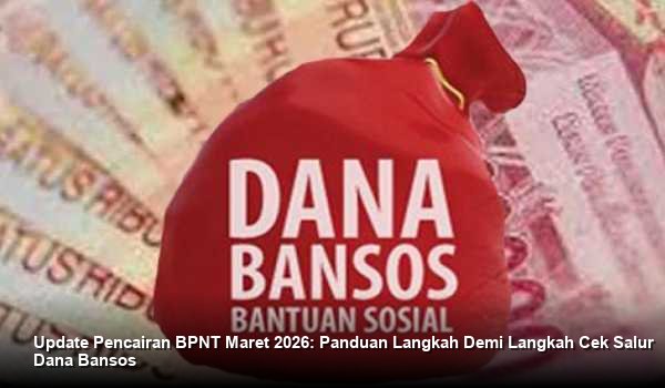 INFO RESMI KEMENSOS - Tutorial langkah demi langkah mengecek status pencairan BPNT Maret 2026 melalui website resmi Kemensos di layar ponsel.