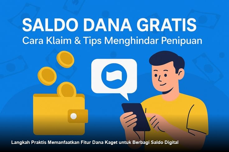 Ilustrasi tangan memegang ponsel pintar yang menampilkan notifikasi penerimaan saldo digital melalui aplikasi.