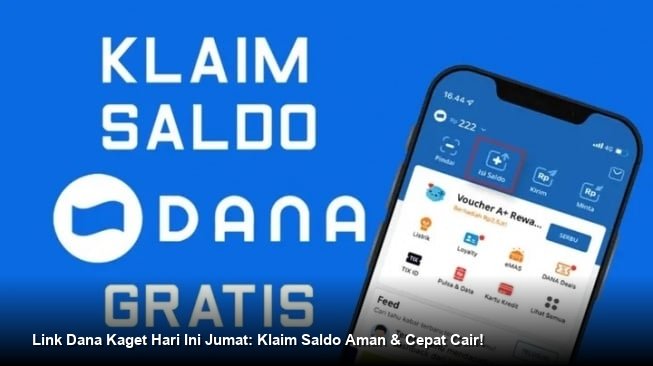Tangan digital memegang smartphone menampilkan notifikasi amplop merah 