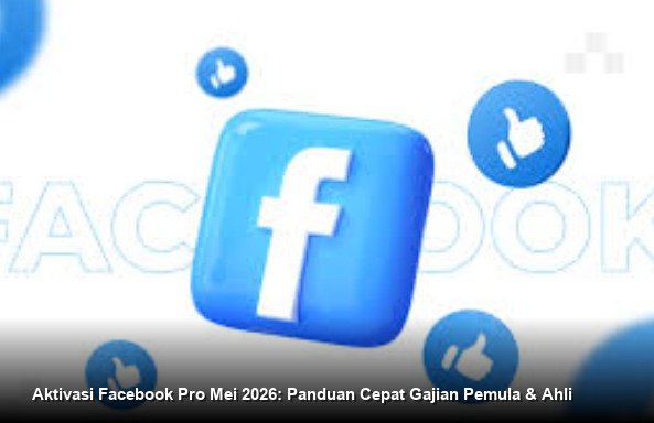 Ilustrasi tampilan dasbor Facebook Professional Mode di smartphone yang menampilkan statistik pertumbuhan pengikut dan notifikasi potensi pendapatan dari In-Stream Ads.