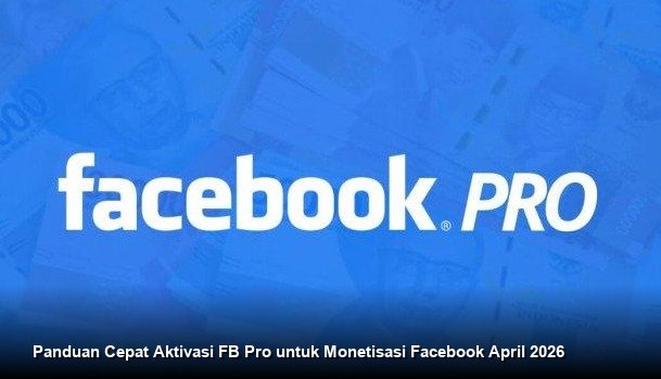 Ilustrasi tampilan Facebook Professional Mode di smartphone yang menunjukkan grafik peningkatan *reach* dan notifikasi potensi pembayaran dari Meta.